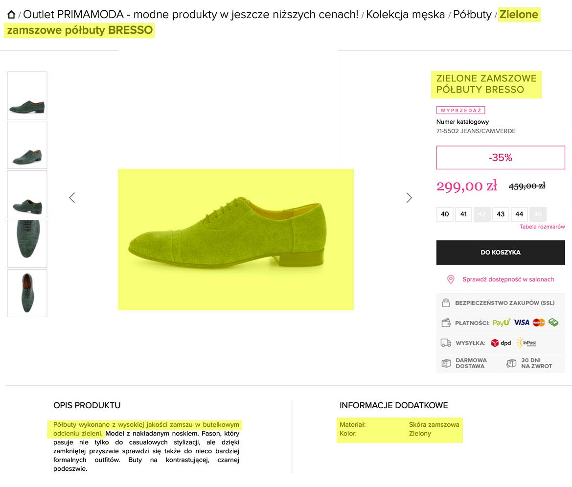 ecommerce SEO wdrażanie słów kluczowych